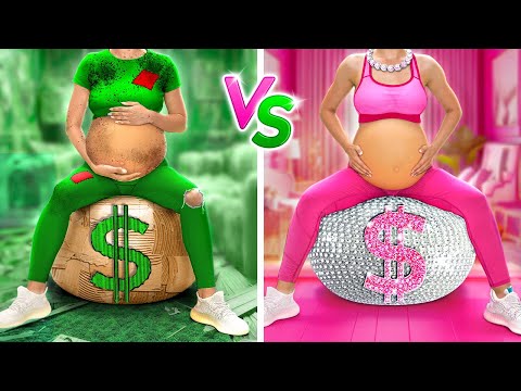 RICH VS BROKE! PREGNANCY STRUGGLES || Funny Moments And Relatable Situations by 123 GO! Planet