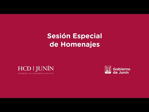 EN VIVO - HONORABLE CONCEJO DELIBERANTE DE JUNIN / SESION DE RECONOCIMIENTOS Y HOMENAJES