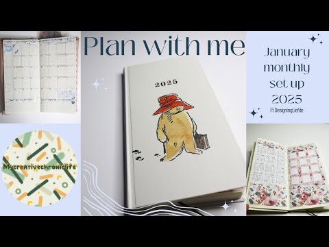 Hobonichi Paddington weeks- January monthly plan with me 2025