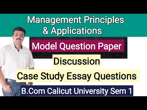 Management Principles and Applications/Model Question Paper Discussion/Calicut University B.Com