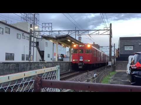 名鉄6000系6005F　急行河和1672Bレ　江南駅発車　3500系3510F準急新可児5681Fレ　江南駅到着