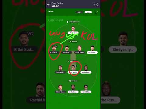 guj vs kol dream11 team kaise banaye | guj vs kol dream11 team kaise banaye | guj vs kol