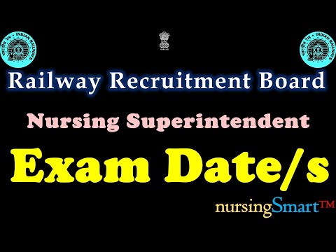 RRB Nursing Superintendent | Exam Date/s Declared!!! #rrb #rrb_nursing