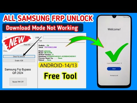 All samsung FRP Unlock Android 14 13 Free Tool 100% working