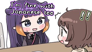 Ina talks about Japanese hairdresser who tries to communicate in English [Animated Hololive/Eng sub]