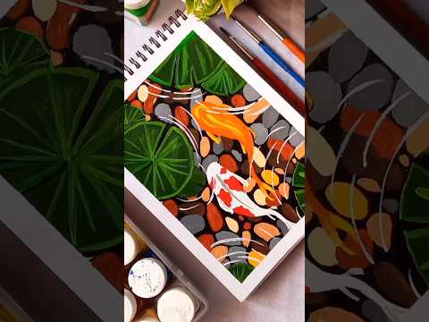 Koi Fish Acrylic Painting | #koifish #shortsfeed #acrylicpainting #shorts #art #artandcraft #short