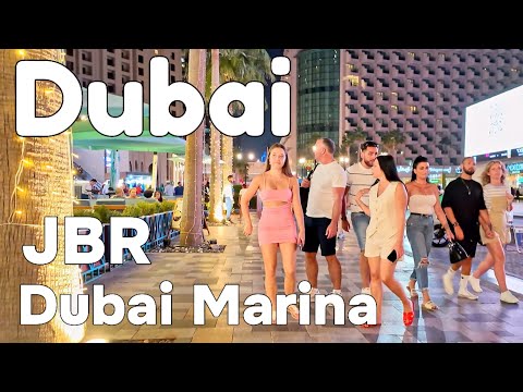 Dubai 🇦🇪 Amazing Night JBR, Dubai Marina [4K] Walking Tour