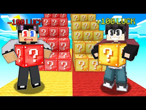 Cheating With +100 LUCKY BLOCKS in Minecraft LUCKY BLOCK RACE