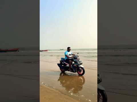 Yamaha Aerox at sea beach #aerox #aerox155 #sea