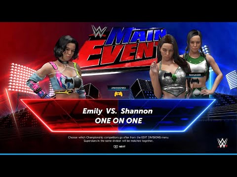 WWE 2K24: AWA main Event: Emily vs Shannon