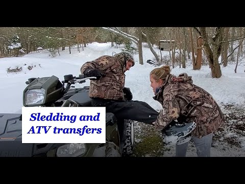 Paraplegic Sled-riding, Ground to ATV transfer and ATV to truck with assistance!