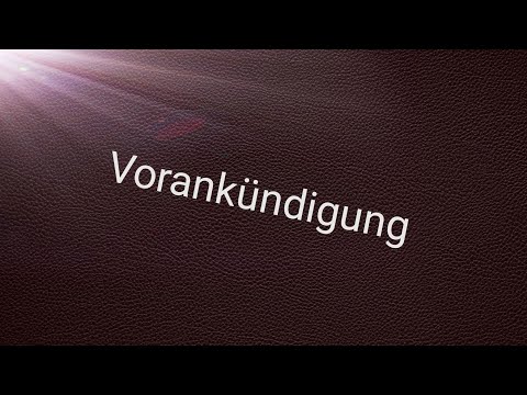 Vorankündigung