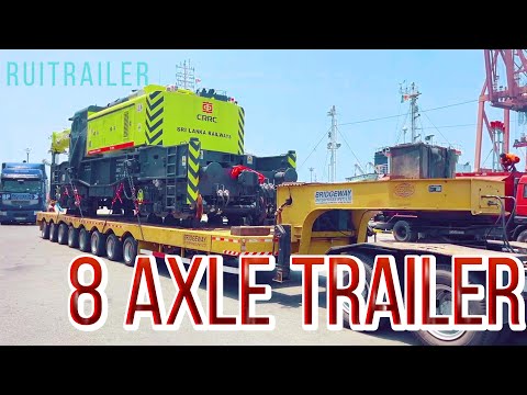 Huge 8 Axle Heavy Haul Trailer in Action in Sri Lanka!