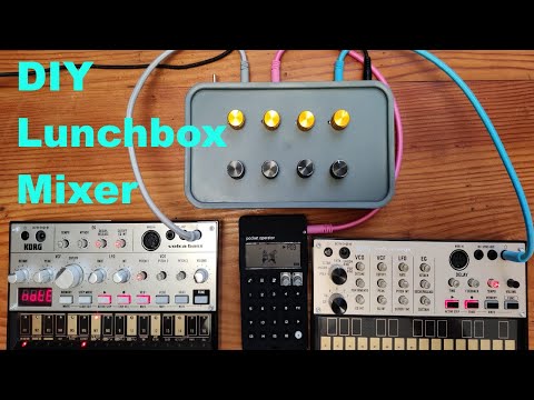 Lunchbox DIY Mixer for Synthesisers - Volca Keys + Volca Bass