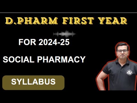 Social Pharmacy syllabus for D.pharm first year