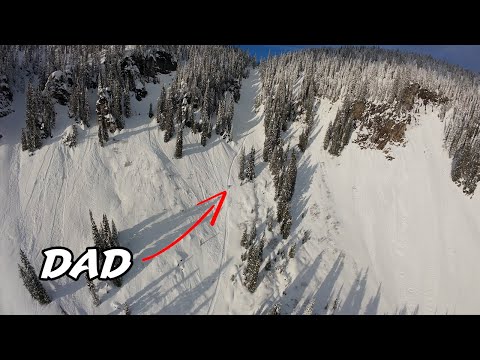 Sending My 60 Year Old Dad Up Steep Chute