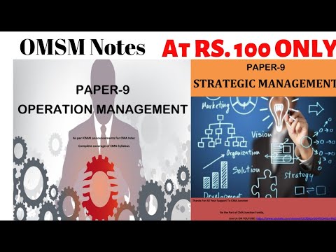 Operation Management Strategic Management Notes| available at Just Rs. 100