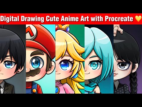 Digital Drawing Cute Anime Art Compilation