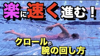 【クロールのコツ】楽に速く進まないのは腕の回し方にあった！【泳ぎ方】