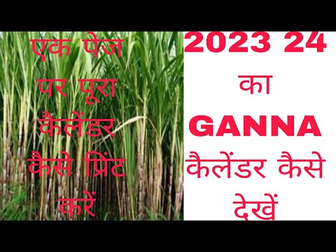 गन्ना कैलेंडर कैसे देखें । और पूरा कैलेंडर एक पेज पर कैसे प्रिंट करें l 20230  -2024,💥💥💥💥💥💥💥💥💥💥💥💥💥💥💥