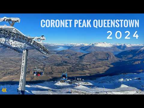 Coronet Peak Ski Queenstown Winter Walk 2024 | Driving Up Coronet Peak | New Zealand Walking Tour 4K