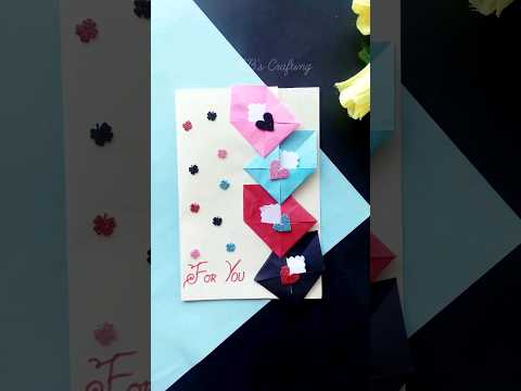 Easy Greeting Card Making Idea| Easy paper craft| Easy paper card| #shorts