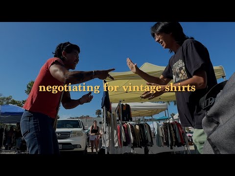 we played rock, paper, scissors for vintage shirts