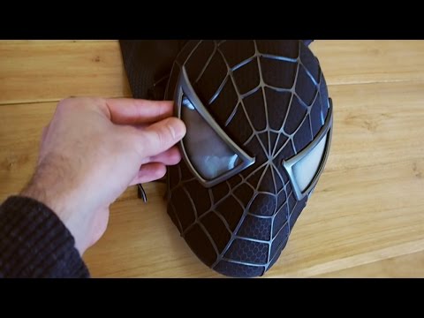 Spider-Man Black Suit Mask with Larger Magnetic Eyes