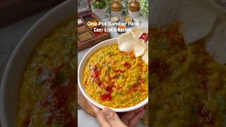 One Pot Sambar Rice | Easy Lunch Recipe #shorts #ytshorts #viralreels #trending #cooking #rice