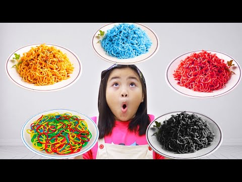 Annie Takes Care Grandpa by Making Colorful Noodles