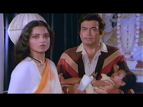 Me Ek Khoni Hoon Mere Bacche Ko Sambhalo - Rekha, Sanjeev Kumar Thriller Ram Tere Kitne Naam Scene 6