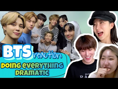 |SUB| Koreans react to BTS funny videos! BTS Doing Everything Dramatic