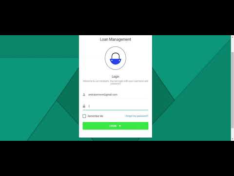 Loan Software Borrower Login Panel