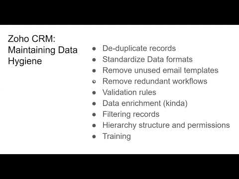 Zoho Data Cleanup