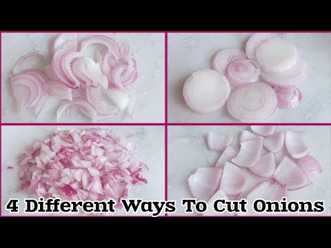 4 Different Ways To Cut Onions l Onion Cutting l प्याज काटने के 4 तरीके by Yummy Food with Puja