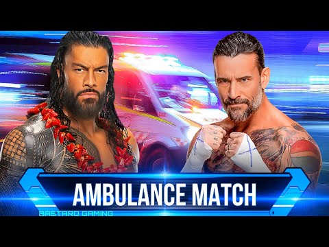 WWE 2K24 | Roman Reigns VS CM Punk - Ambulance Match | Raw