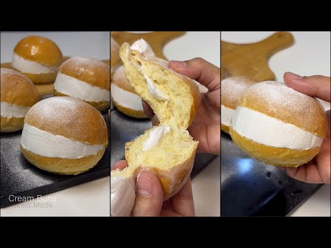 CREAM BUNS | Sweet Soft Buns with cream recipe