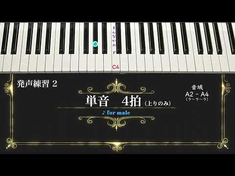 発声練習２ / 単音4拍　for male