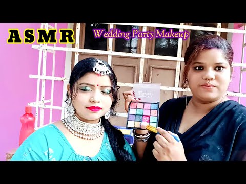 ASMR~ Doing My Sister Wedding Reception Soft & Glow Outdoor Party Makeup (Tingle's) 🌹💋❤️💄