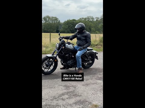 Rider shows the Honda CMX1100 Rebel