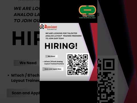 We are hiring for Freshers Analog layout Trained