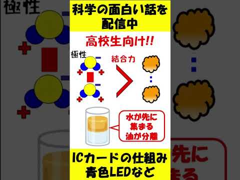 レベル別水と油が混ざらない理由 。#shorts  #物理 #科学 #ゆっくり解説