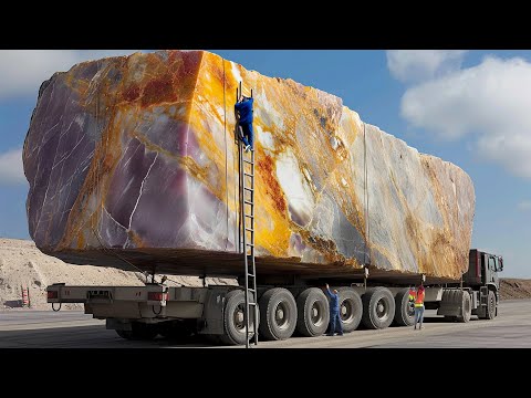 Heavy Machines at Work: How Marble is Mined | Documentary Of Marble Quarries