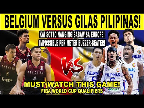 GILAS PILIPINAS vs BELGIUM - Grabe Kai Sotto Unstoppable kahit sa Europe! FIBA Qualifiers 2k