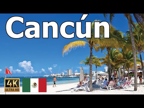 Cancún, Mexico - 4K Beach Walking Tour