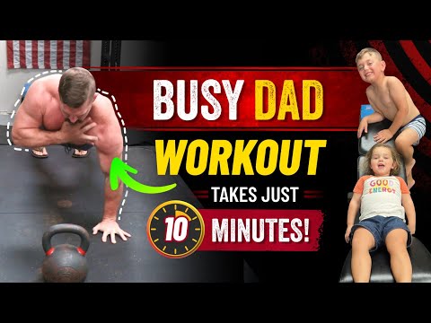 10 Minute "Busy Dad" Workout [Upper Body Kettlebell HIIT Routine] | Coach MANdler