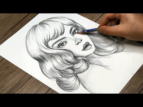 How to Draw a Beautiful Girl for Beginners | Step by Step Pencil Drawing Tutorial