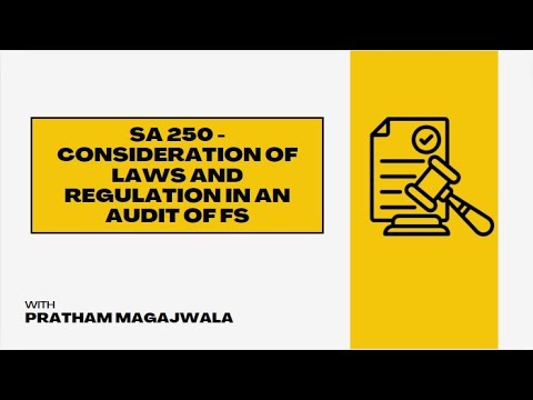 SA 250 - Consideration of Laws and Regulation in an Audit of FS | CA Final Audit | May 2024&Nov 2024