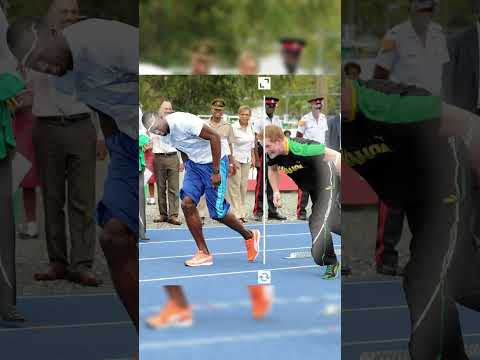 Prince Harry Outruns Usain Bolt in Shocking Race 🤣 #shorts #throwback