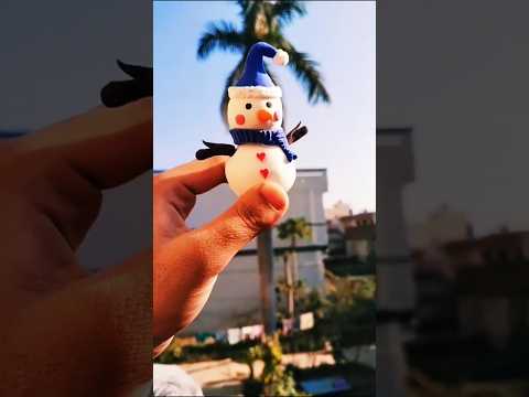 DIY Clay Snowman#shorts#art #youtubeshorts